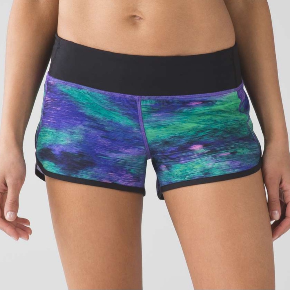 Lululemon Speed Short 4-way Stretch 2.5" - Rio Nights Multi / Black - Running